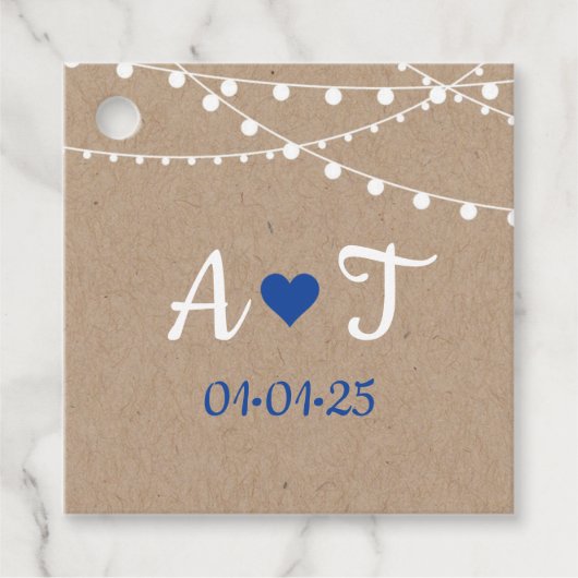Étiquette de cadeau de mariage - petit avion et lé (Devant)