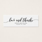 Étiquette de cadeau de mariage Relax Script Amour (Devant)