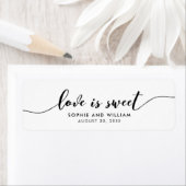 Étiquette de cadeau de mariage Relax Script Love i (En situation)