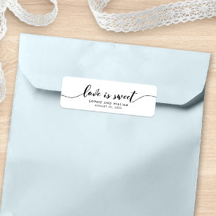 Étiquette de cadeau de mariage Relax Script Love i