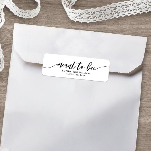 Étiquette de cadeau de mariage Relax Script Meant