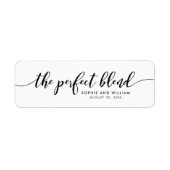 Étiquette de cadeau de mariage Relax Script The Pe (Devant)