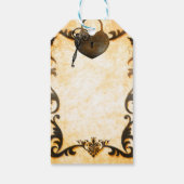 Étiquette de cadeau de mariage rustique vintage He (Dos)