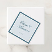 Étiquette de cadeau de mariage Something Blue Coas (En situation)