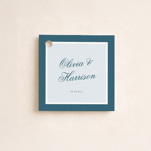 Étiquette de cadeau de mariage Something Blue Coas