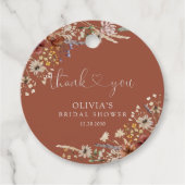 Étiquette de cadeau de mariage Terracotta Tiny Wil (Devant)