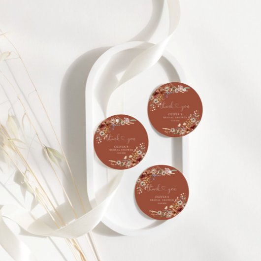 Étiquette de cadeau de mariage Terracotta Tiny Wil