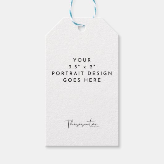Étiquette de cadeau de mariage verticale 3,5x2" mo (Devant)