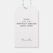 Étiquette de cadeau de mariage verticale 3,5x2" mo (Dos)
