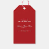 Étiquette de cadeau de moustache d'amour de Noël (Dos)