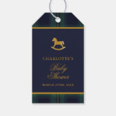 Étiquette de Cadeau de Naissance Cheval à Bascule (Devant)