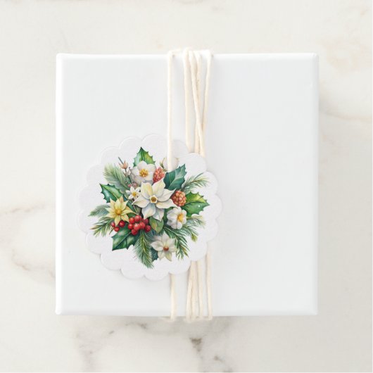 Étiquette de cadeau de Noël (En situation)