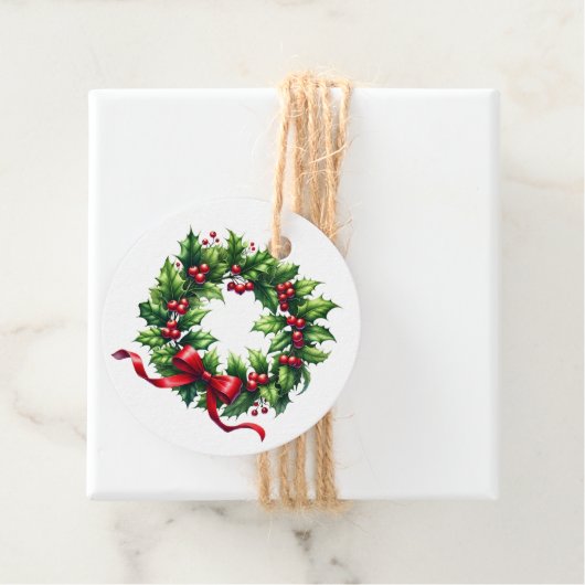 Étiquette de cadeau de Noël (En situation)