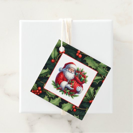 Étiquette de cadeau de Noël (En situation)
