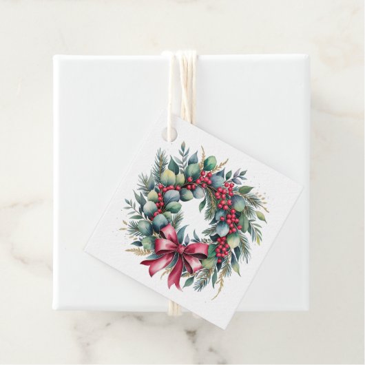 Étiquette de cadeau de Noël (En situation)
