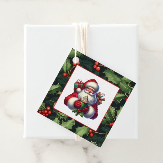 Étiquette de cadeau de Noël (En situation)