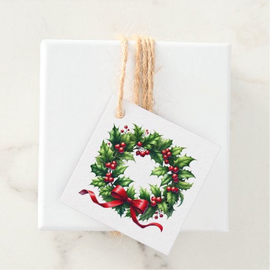 Étiquette de cadeau de Noël (En situation)