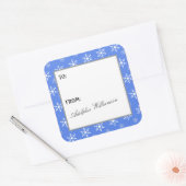 Étiquette de cadeau de Noël à flocons de neige mul (Enveloppe)