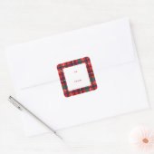 étiquette de cadeau de Noël à partir de plaid roug (Enveloppe)