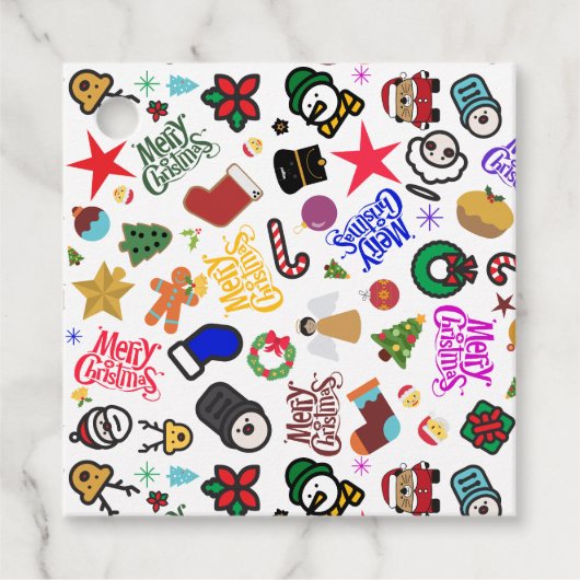 Étiquette de cadeau de Noël amusante (Devant)
