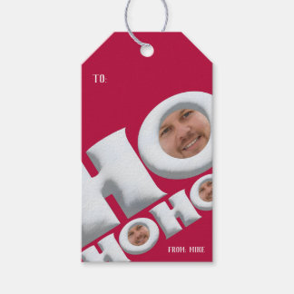 Étiquette de cadeau de Noël amusante “HO HO HO” av