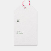 Étiquette de cadeau de Noël aquarelle (Dos)