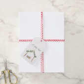 Étiquette de cadeau de Noël aquarelle (Avec de la ficelle)