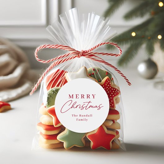Étiquette de cadeau de Noël avec écriture manuscri