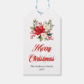 Étiquette de cadeau de Noël avec police de script (Devant)