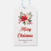 Étiquette de cadeau de Noël avec police de script (Dos)