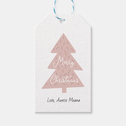 Étiquette de cadeau de Noël Boho Joyeux Noël (Devant)