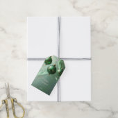 Étiquette de cadeau de Noël Boule Verte (Avec de la ficelle)