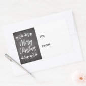 Étiquette de cadeau de Noël Chalkboard Holly (Enveloppe)
