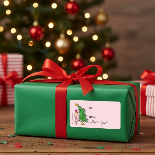 Étiquette de cadeau de Noël Cindy-Lou Who de Dr. S