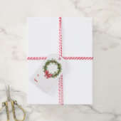 Étiquette de cadeau de Noël Couronne (Avec de la ficelle)