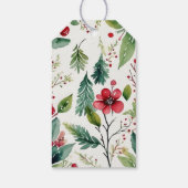 Étiquette de cadeau de Noël Couronne de pin Noël F (Dos)