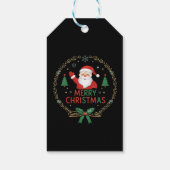 Étiquette de cadeau de Noël Couronne Dorée de Sant (Dos)
