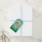 Étiquette de cadeau de Noël de cochon volant (Avec de laficelle)