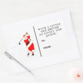 Étiquette de cadeau de Noël de golf (Enveloppe)