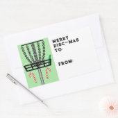 Étiquette de cadeau de Noël de golf sur disque (Enveloppe)