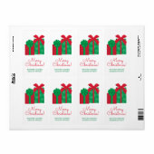 Étiquette de cadeau de Noël de l'entreprise (Feuille entière)