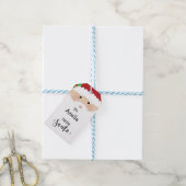 Étiquette de cadeau de Noël de Père Noël (Avec de laficelle)