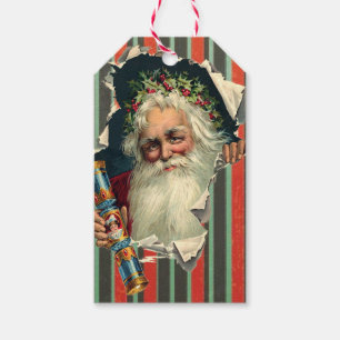 Étiquette de cadeau de Noël de père victorienne
