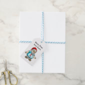Étiquette de cadeau de Noël du Père Noël (Avec de laficelle)