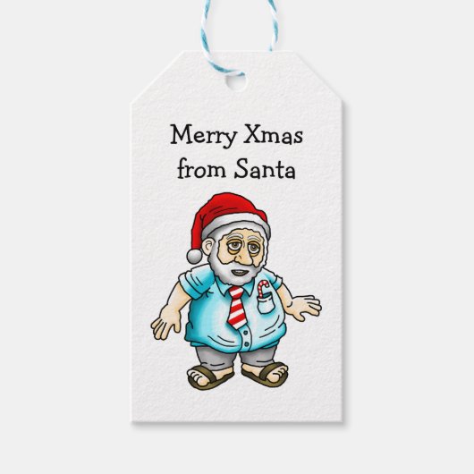 Étiquette de cadeau de Noël du Père Noël (Devant)