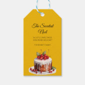 Étiquette de cadeau de Noël élégante Sweetest Noel (Devant)