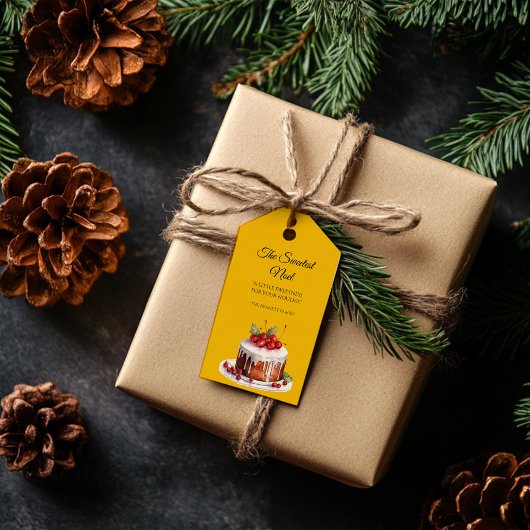 Étiquette de cadeau de Noël élégante Sweetest Noel