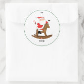 Étiquette de cadeau de Noël équestre (Sac)