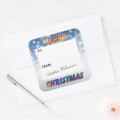 Étiquette de cadeau de Noël et de neige (Enveloppe)