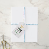 Étiquette de cadeau de Noël. Étiquette de vacances (Avec de laficelle)